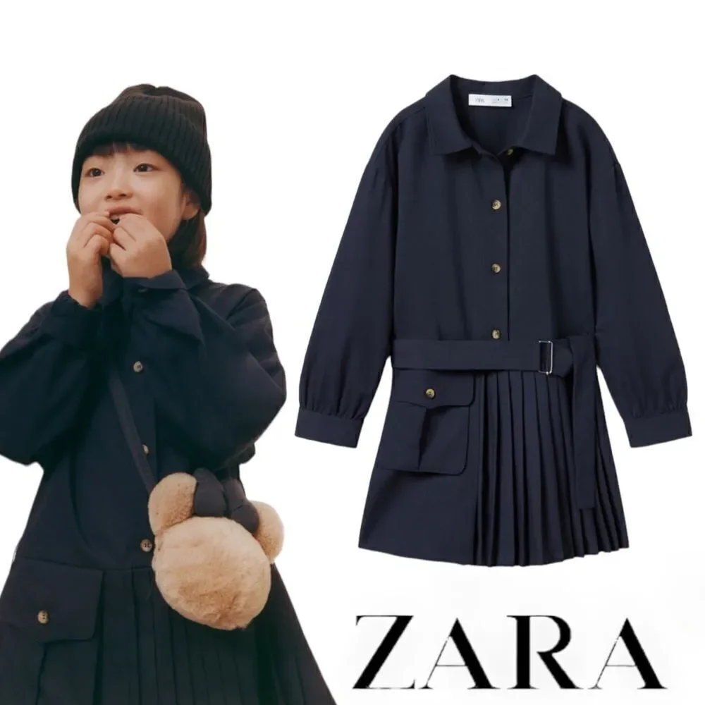 ZARA Kids | Navy | SIDE BOX PLEAT DRESS